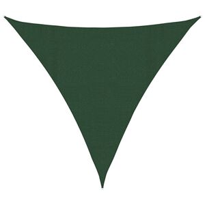 vidaXL Para-sol estilo vela 160 g/m&sup2; 4,5x4,5x4,5 m PEAD verde-escuro
