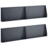 vidaXL Muro de Conten&ccedil;&atilde;o 4 unid. 80 x 12 x 40 cm A&ccedil;o Antracite