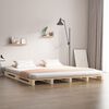 vidaXL Cama de paletes de casal 135x190 cm pinho maci&ccedil;o