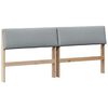 vidaXL Cabeceira estofada Cinzento-claro 180 cm