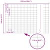 vidaXL Cerca de campo Prateado 25 x 1.4 m Aço galvanizado