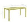 vidaXL Mesa de jantar para jardim 170x75,5x77 cm pinho impregnado