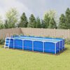 vidaXL Pano para ch&atilde;o de piscinas 999x500 cm poli&eacute;ster geot&ecirc;xtil cinza