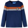 T-shirt de manga comprida para crian&ccedil;a azul-marinho 104