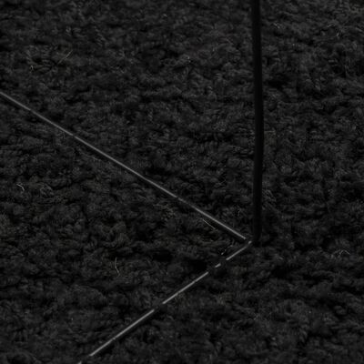 vidaXL Tapete shaggy de pelo alto PAMPLONA 60x110 cm preto