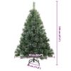 vidaXL &Aacute;rvore de Natal Artificial com 150 LEDs Verde 120 cm PE e PVC
