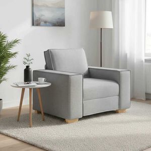 vidaXL Sof&aacute;-cadeira Cinza Nuvem 100x78x84 cm Tecido