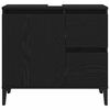 vidaXL Arm&aacute;rio de Banheiro com gaveta Carvalho Preto 65 x 33 x 60 cm