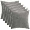 vidaXL Capa almofada 6 pcs HEERLEN Cinzento-Escuro 35 x 35 cm