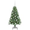 vidaXL &Aacute;rvore de Natal Artificial Verde 120 cm PVC, A&ccedil;o e Pl&aacute;stico