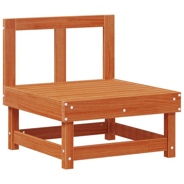 vidaXL Conjunto de Lounge de Jardim 7 pcs Castanho Cera