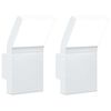 vidaXL Candeeiros parede LED p/ exterior 2 pcs alum&iacute;nio fundido branco