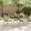 vidaXL Conjunto de Jantar para Jardim 3 pcs Bege Rattan Sintético