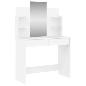 vidaXL Toucador com espelho 96x39x142 cm cor branco
