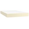vidaXL Cama box spring c/ colch&atilde;o/LED 120x200cm couro artificial creme