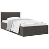 vidaXL Cama hidr&aacute;ulica c/ arruma&ccedil;&atilde;o 100x200cm tecido cinza-escuro