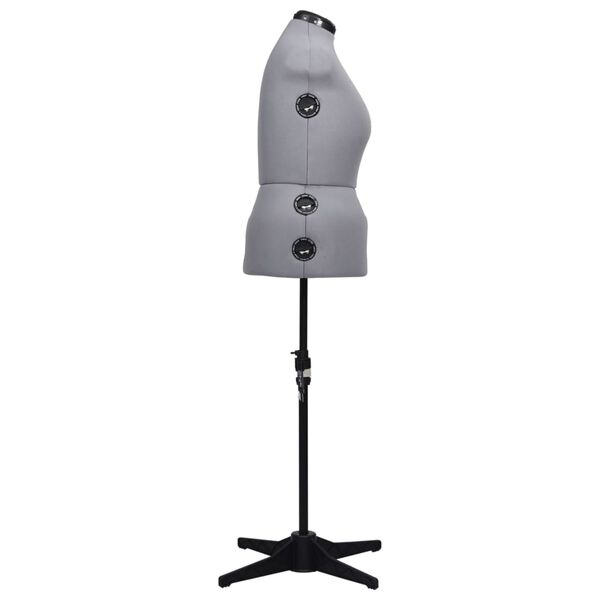 vidaXL Manequim feminino ajustável tamanho L 44-50 cinzento