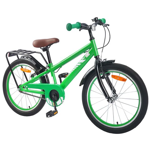 vidaXL Bicicleta Infantil 18 Polegadas para 5-7 anos Verde