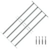 vidaXL Grilles de janela 700-1050 mm A&ccedil;o Galvanizado Prateado