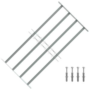 vidaXL Grilles de janela 700-1050 mm A&ccedil;o Galvanizado Prateado