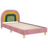 vidaXL Estrutura de Cama Infantil com Cabeceira Rosa 80 x 200 cm