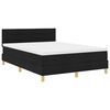 vidaXL Cama Box com colch&atilde;o com cabeceira Preto 140 x 190 cm tecido