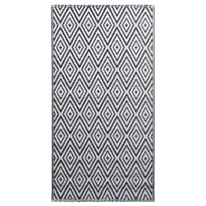 vidaXL Tapete de exterior 120x180 cm ARAKIL PP branco e preto