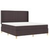vidaXL Cama Box com colch&atilde;o Marrom Escuro 180 x 200 cm tecido