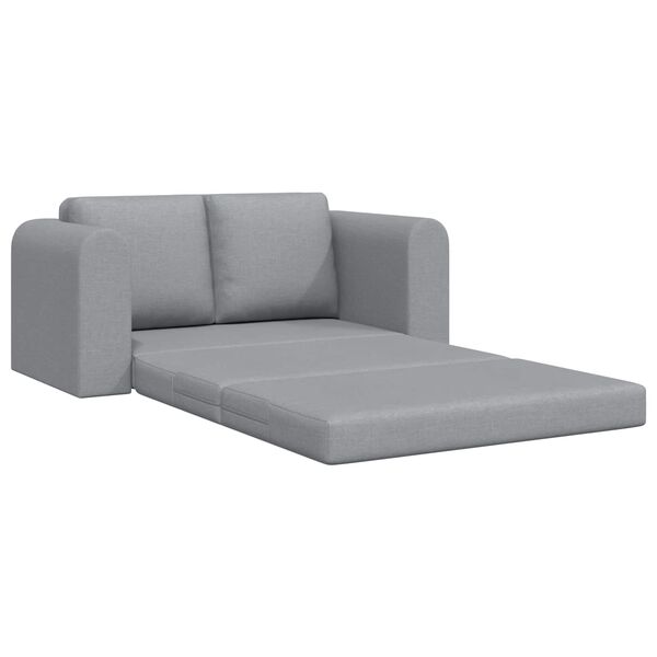 vidaXL Sof&aacute;-Cama 60cm Cinzento-claro tecido