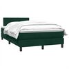 vidaXL Cama com molas/colch&atilde;o 120x220 cm veludo verde-escuro