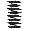 vidaXL Prateleiras para estante 8 pcs 40x40x1,5cm contraplacado preto