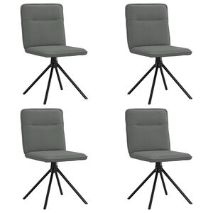 vidaXL Cadeiras de jantar 4 pcs tecido cinzento-escuro