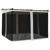 vidaXL Gazebo com paredes de malha 3x3 m a&ccedil;o creme