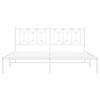 vidaXL Estrutura de cama com cabeceira 183x213 cm metal branco