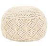 vidaXL Pufe artesanal macram&eacute; 45x30 cm algod&atilde;o