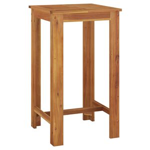 vidaXL Mesa de bar de jardim 60x60x105 cm madeira de ac&aacute;cia maci&ccedil;a