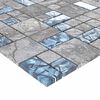 vidaXL Azulejo Mosaico 11 pcs Cinza e Azul 50 x 50 cm Vidro