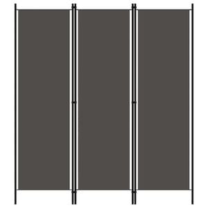vidaXL Divis&oacute;ria de quarto com 3 pain&eacute;is 150x180 cm antracite