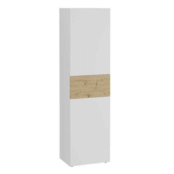 FMD Roupeiro c/ 2 portas 54,5x41,7x199,1 cm branco/carvalho artesanal