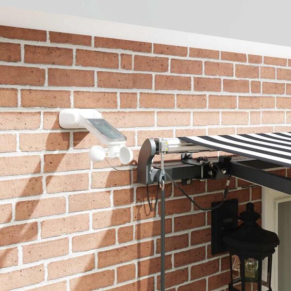 vidaXL Toldo retr&aacute;til autom&aacute;tico com LEDs 500x300 cm antracite/branco