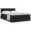 vidaXL Cama com arruma&ccedil;&atilde;o e colch&atilde;o com colch&atilde;o Preto 140 x 190 cm
