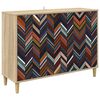 vidaXL Buffet OMMEN Sonoma 102 x 33 x 75 cm Derivados de Madeira