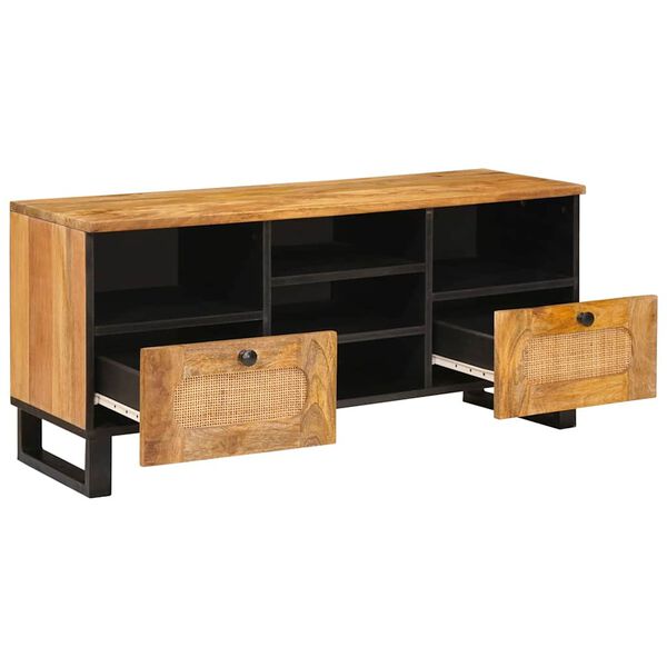 vidaXL Gabinete para TV com gaveta Castanho 100 x 33 x 46 cm