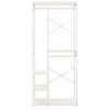 vidaXL Roupeiro 90x40x213 cm metal e contraplacado branco