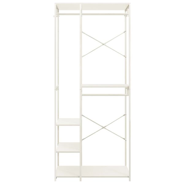 vidaXL Roupeiro 90x40x213 cm metal e contraplacado branco