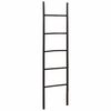 vidaXL Escada de Cobertores Preto 50 x 190 cm Bambu