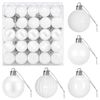 vidaXL Conjunto de Bolas de Natal 100 unid. Branco 4 cm Poliestireno