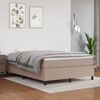 vidaXL Cama com molas/colch&atilde;o 140x190 cm couro artificial cappuccino