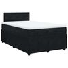 vidaXL Cama boxspring com colchão 120x190 cm veludo preto