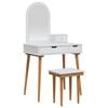 vidaXL Conjunto de Mesa de Vestir FAUSKE 4 unid. Branco